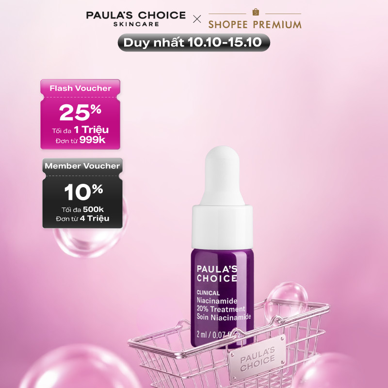 Tinh chất thu nhỏ lỗ chân lông và giảm nếp nhăn Clinical Niacinamide 20%…