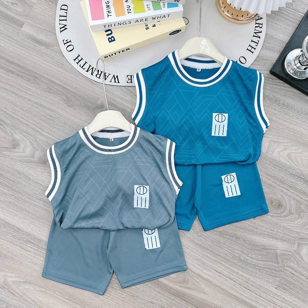 Bộ quần áo 3 lỗ bé trai 14-52kg. Bộ 3 lỗ trẻ em mùa hè, chất liệu cotton co giãn, thoáng mát. H56