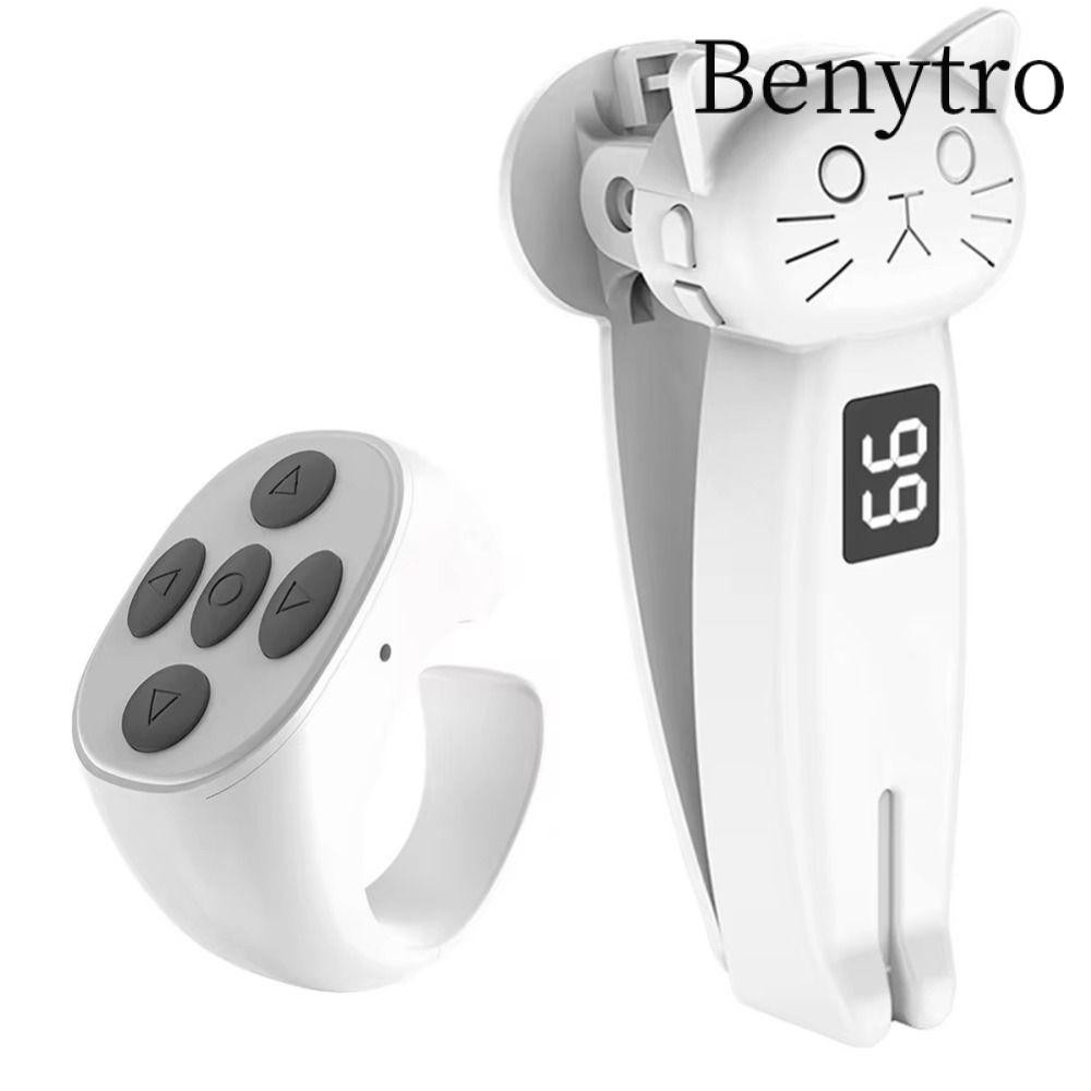 BENUTRO Electric Auto Page Turner, Thiết bị bấm ngón tay tương thích Bluetooth ABS, Bấm nhanh Mini P
