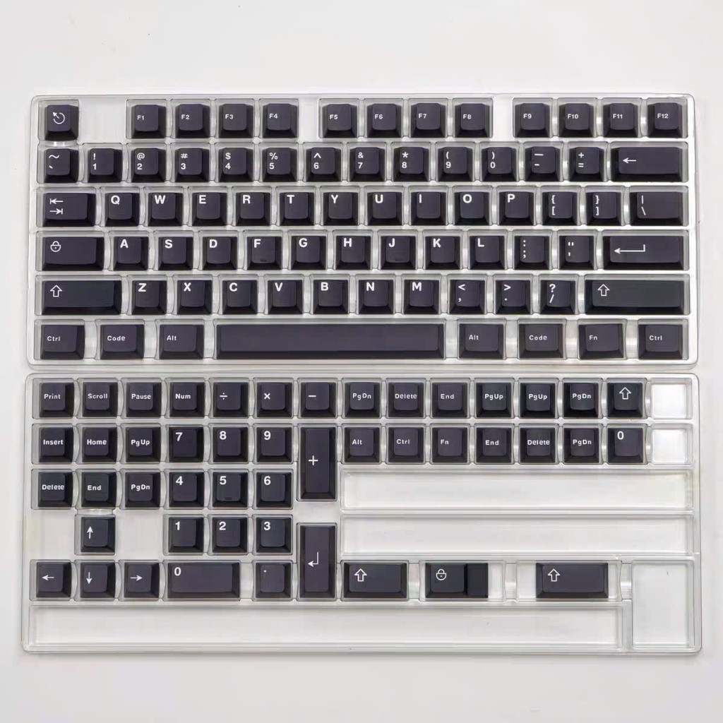 - X.GearKeycap Affield Đen Keycap ABS Doubleshot Profile OEM 121 Nút Bàn Phím Cơ Keycap Minimalist -