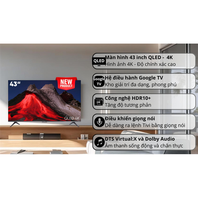 Google Tivi QLED Xiaomi A Pro 4K 43 inch L43MB-APSEA - VIỆT NAM