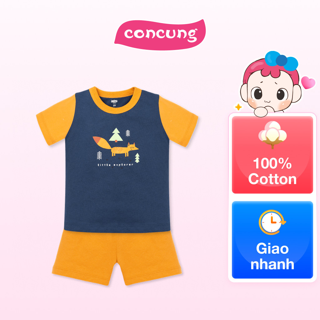 Bộ bé trai ngắn Animo Easy HN0925048 (1Y,Dương-vàng, DD01)