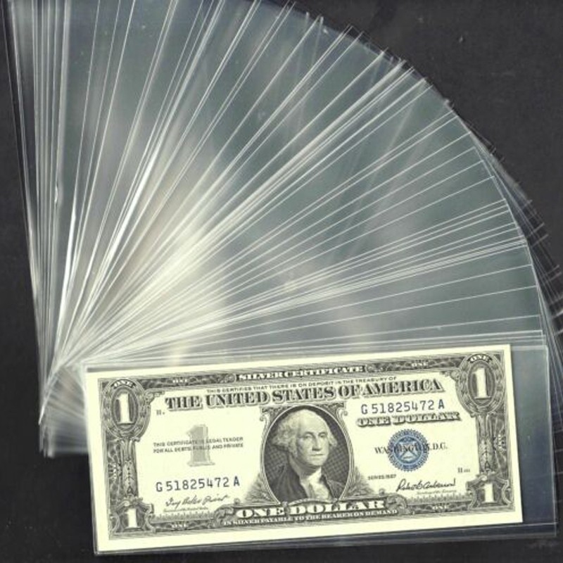 Paper Money holder Pocket Sleeves Clear Currency Polypropylene Transparent