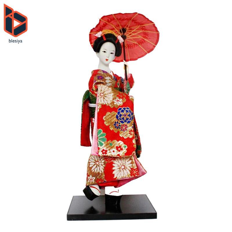 Blesiya 12 "Geisha Nhật Bản, Búp bê Kimono, Búp bê phương Đông Điêu khắc truyền thống Búp bê Geisha 