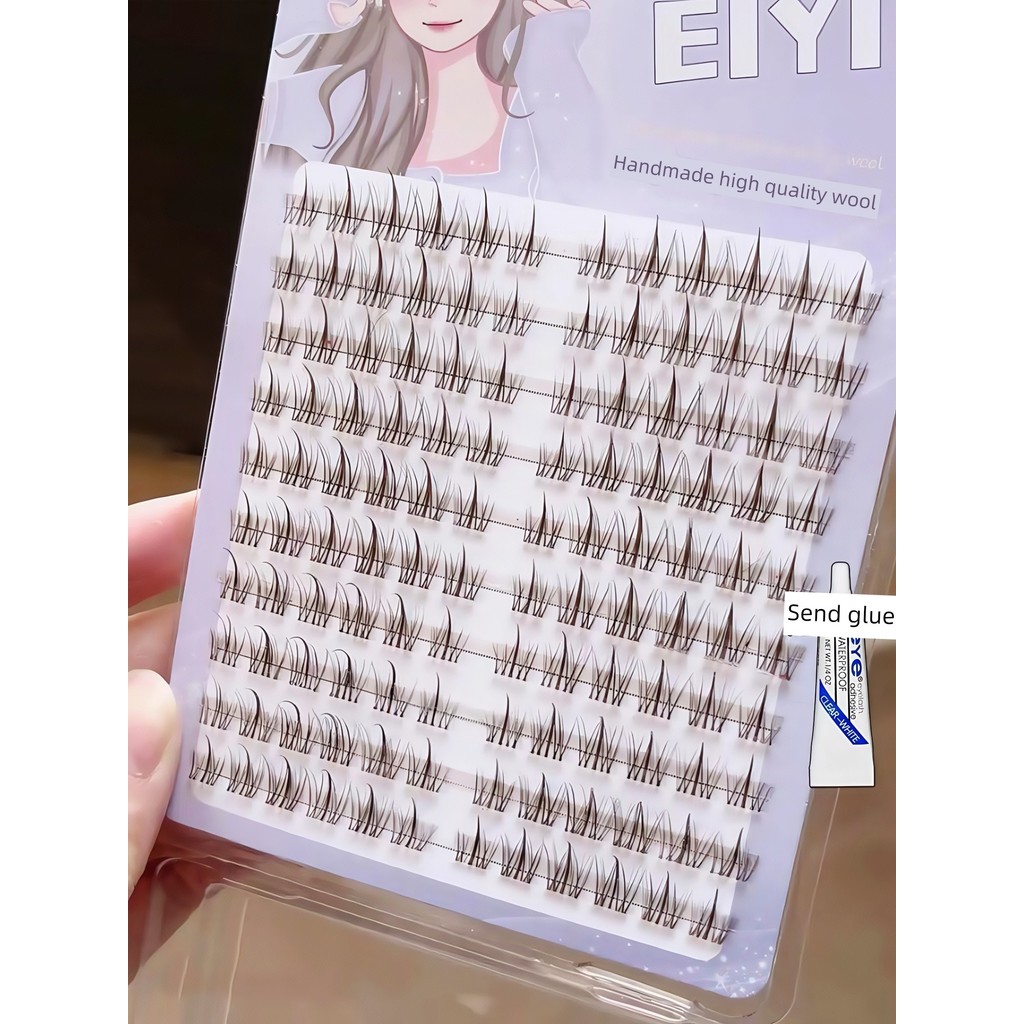 | 【False eyelashes come with pre-adhesive glue】 | ☛Eiyi Black Brown Gentle Sunflower Lông mi giả tự 