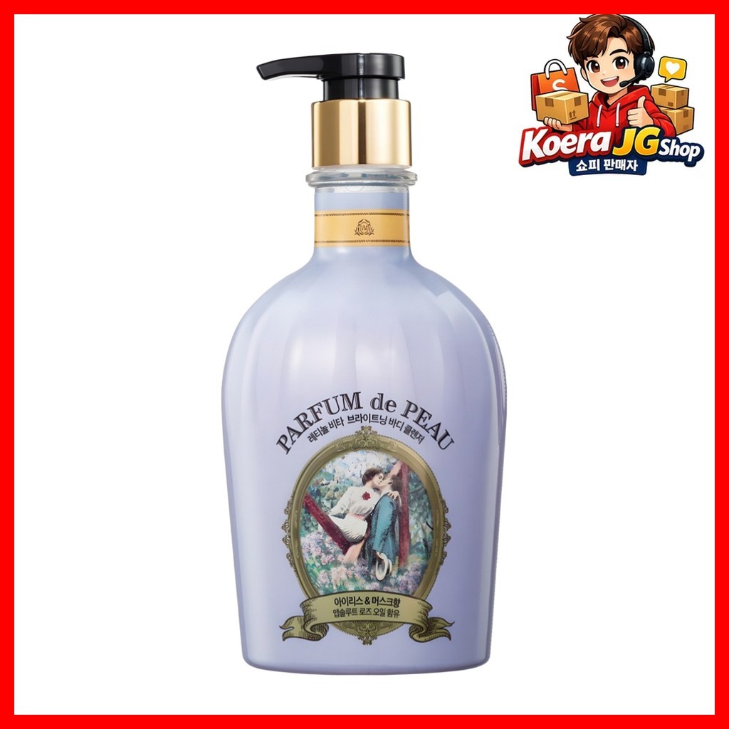 [belmont] Nước hoa toàn thân Parfum de PEAU, Mùi hương Iris & Musk, 600ml, 1pc / Sữa tắm toàn thân H