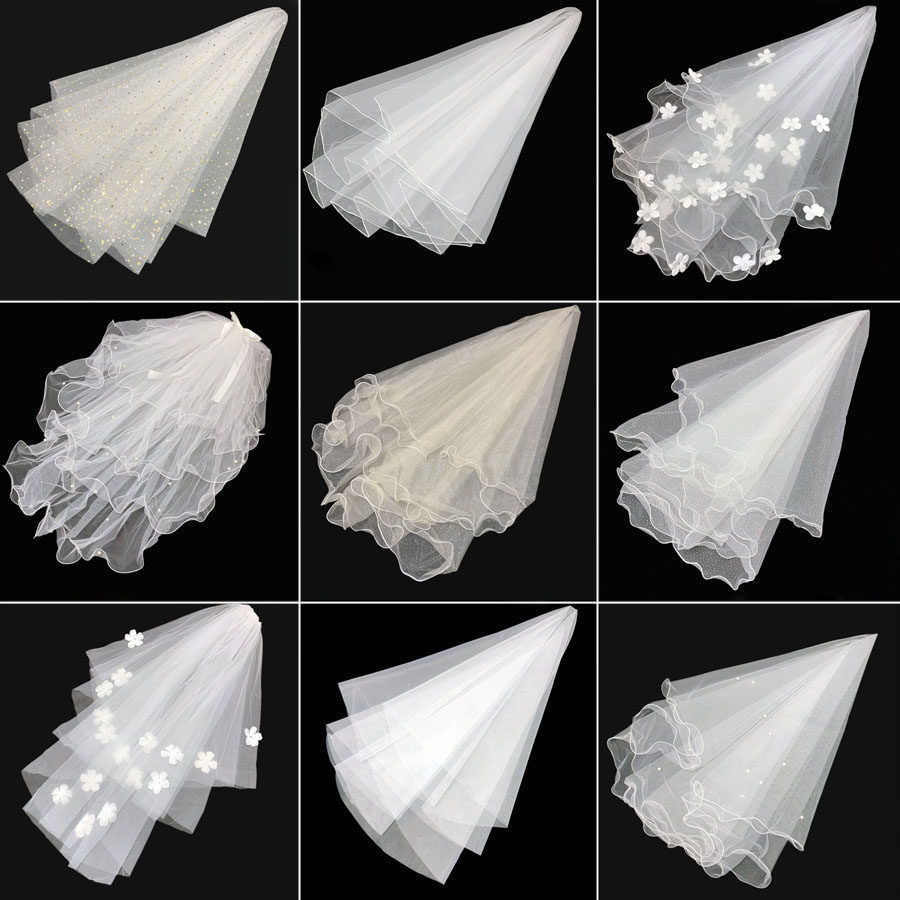 Veil Bridal Master Wedding Dress Veil Mũ Đội Đầu Siêu Cổ Tích Phong Cách Rừng Đạo Cụ Ảnh Cổ Retro Gi