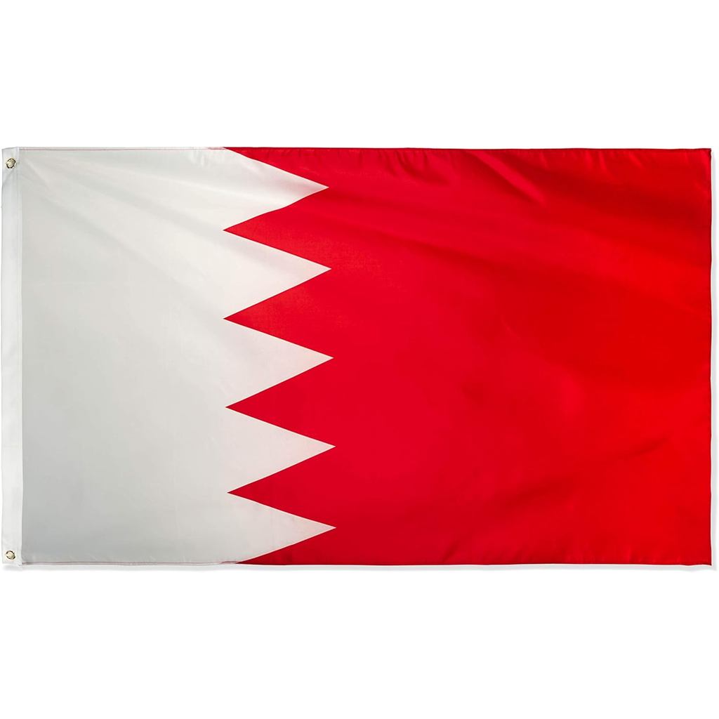 DANF Cờ Bahrain 3x5 Chân Polyester Cờ Quốc Gia Bahraini Polyester Với Đồng Grommets 3 X 5 Ft