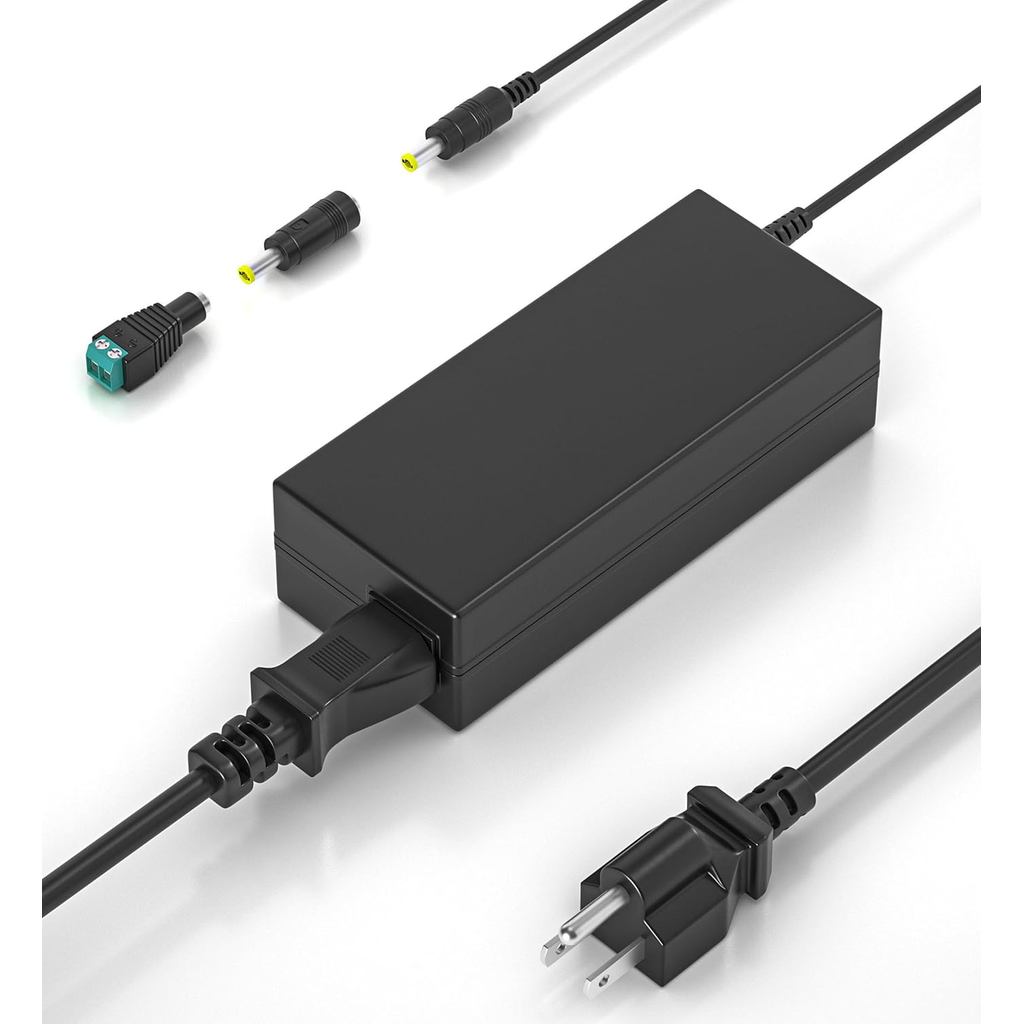 Bộ nguồn 24V, Bộ nguồn 24V 5A 100-240V AC sang DC 24V 5A ~ 1A Dây nguồn với đầu nối đầu cuối 5,5mm x