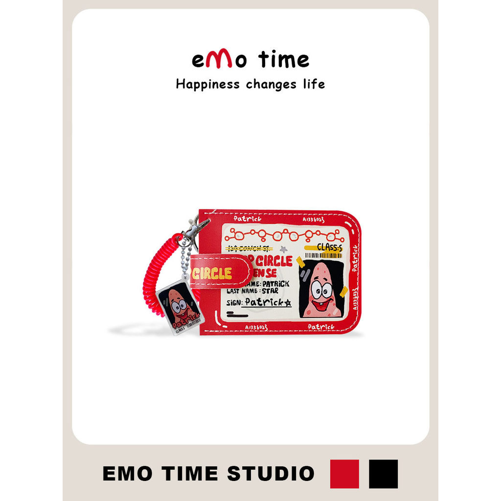 Emo Original Pie Daxing Kéo Túi Đựng Thẻ Nhiều Khe Cắm Thẻ Di Động Tàu Điện Ngầm Căng Tin Cơ Sở Sinh