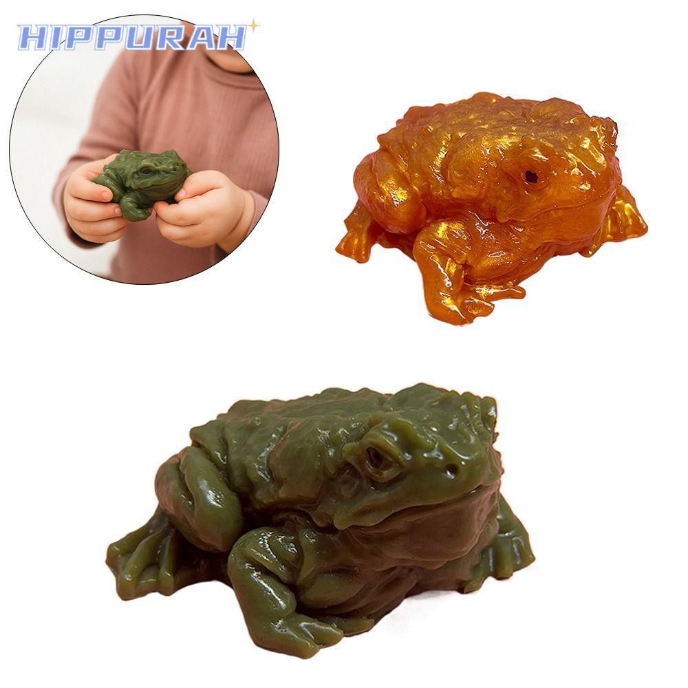 HIPPURAH Ếch Bóp, Giảm Căng Thẳng Dính Ếch Mô PhỏngToy, Con cóc Mềm Bóp Đồ Chơi Đồ Chơi Tricky