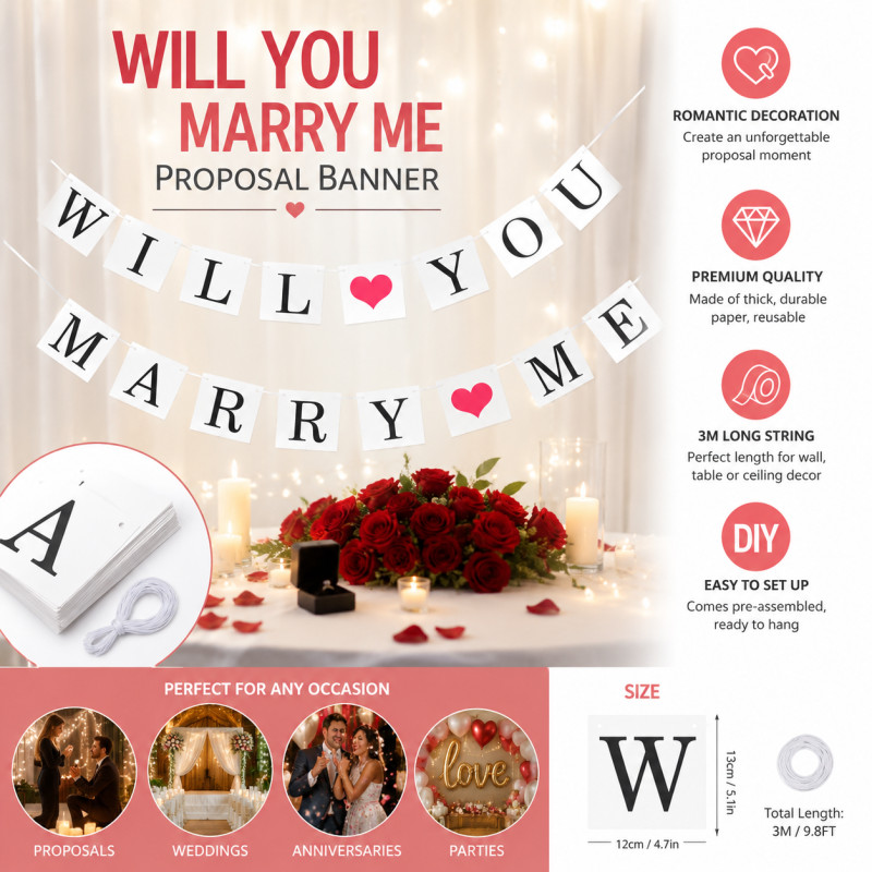 🎉 1M Vòng Hoa Giấy Will You Marry Me Làm Điểm Nhấn Tiệc Đính Hôn