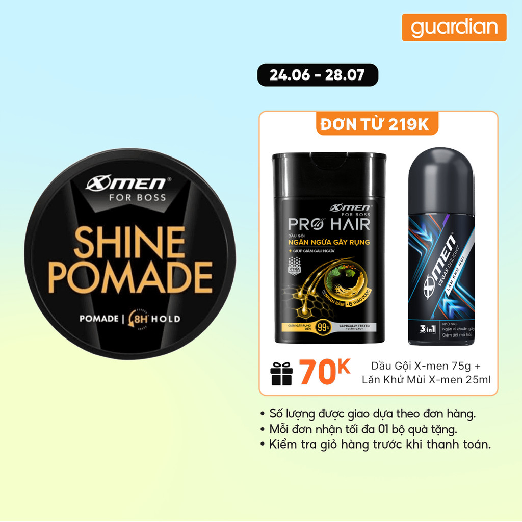 Sáp Vuốt Tóc X-Men For Boss Pomade High Hold Siêu Cứng 60g