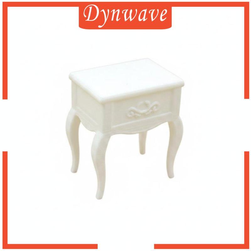Scene Prop 1: 12 Bàn đầu giường tỷ lệ Tính năng thực tế Bàn đầu giường Mini được đánh bóng hoàn thiệ