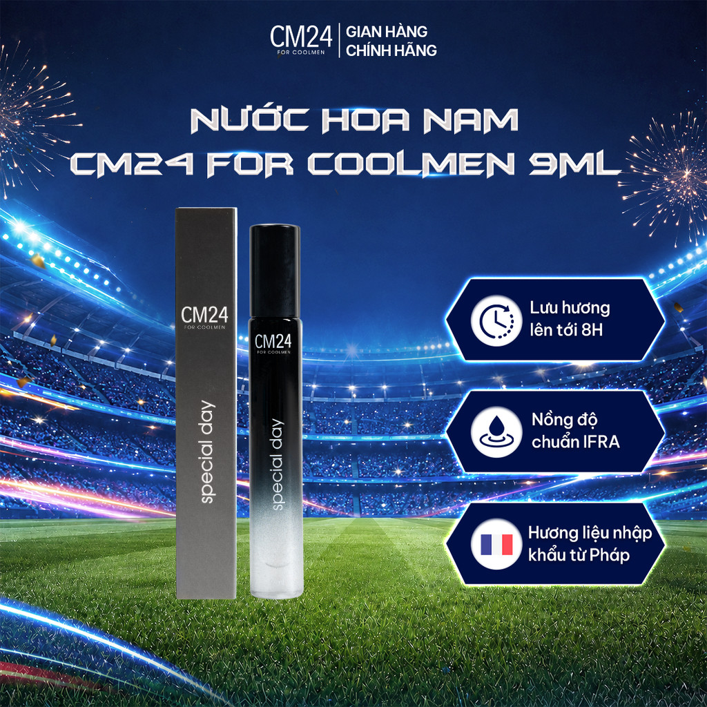 Nước Hoa Nam CM24 for Coolmen Special Day Ngọt Ngào Nam Tính 3 Tầng Hương Thơm 9ml