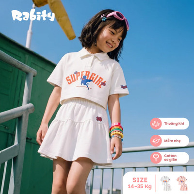 [BST Mới DC Hero - Supergirl] Set váy polo bé gái Rabity 157.001