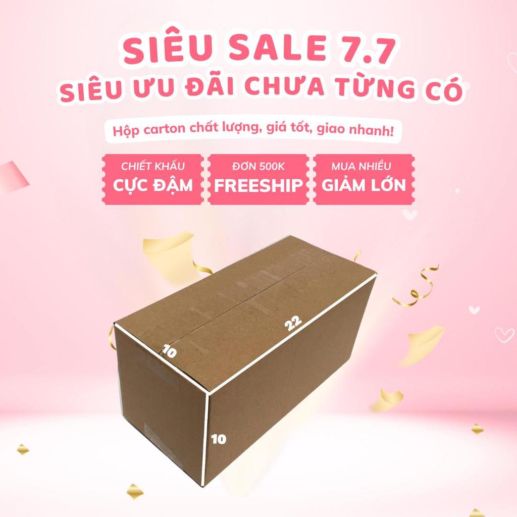 hộp carton 22x10x10 bộ 200 trơn cứng cáp
