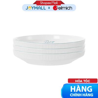Bộ 3 Đĩa Tròn Sâu Lòng Elmich RoseDesign EL-0241, Hàng Chính Hãng, Chất Liệu Sứ Cao Cấp - JoyMall