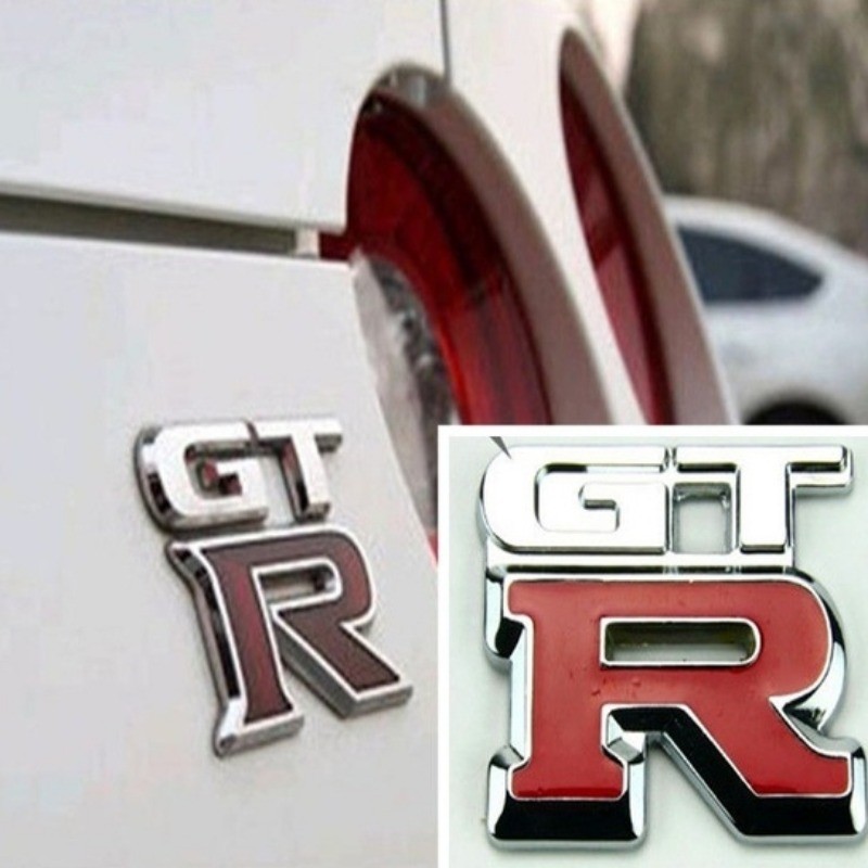 1Pc GTR Kim Loại Chrome 3D Huy Hiệu Xe Hơi GTR Miếng Dán Xe GTR Miếng Dán Kim Loại Kiểu Dáng Xe