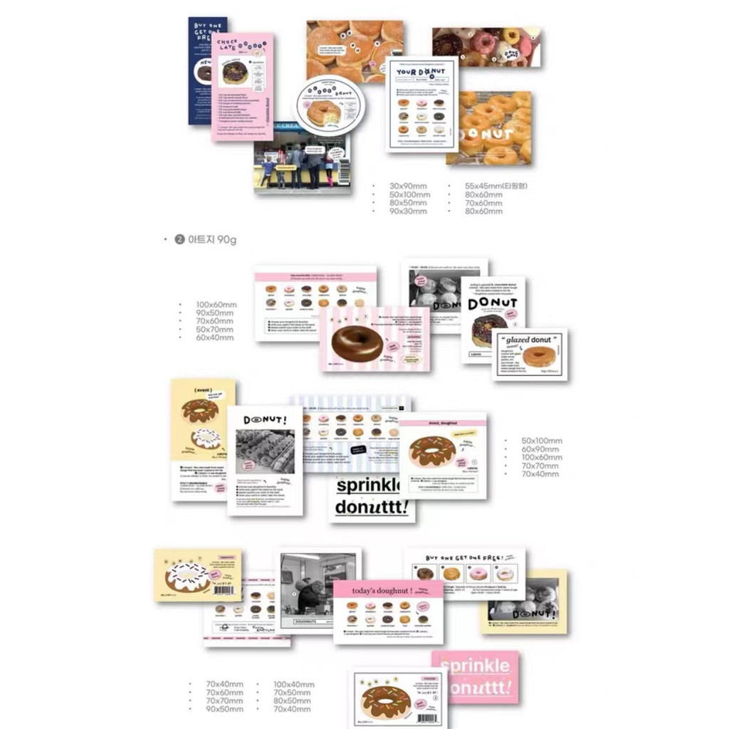 Artistic scene10y Cute collage stickers for little boys, Korean donut stickers, new cat-themed stick