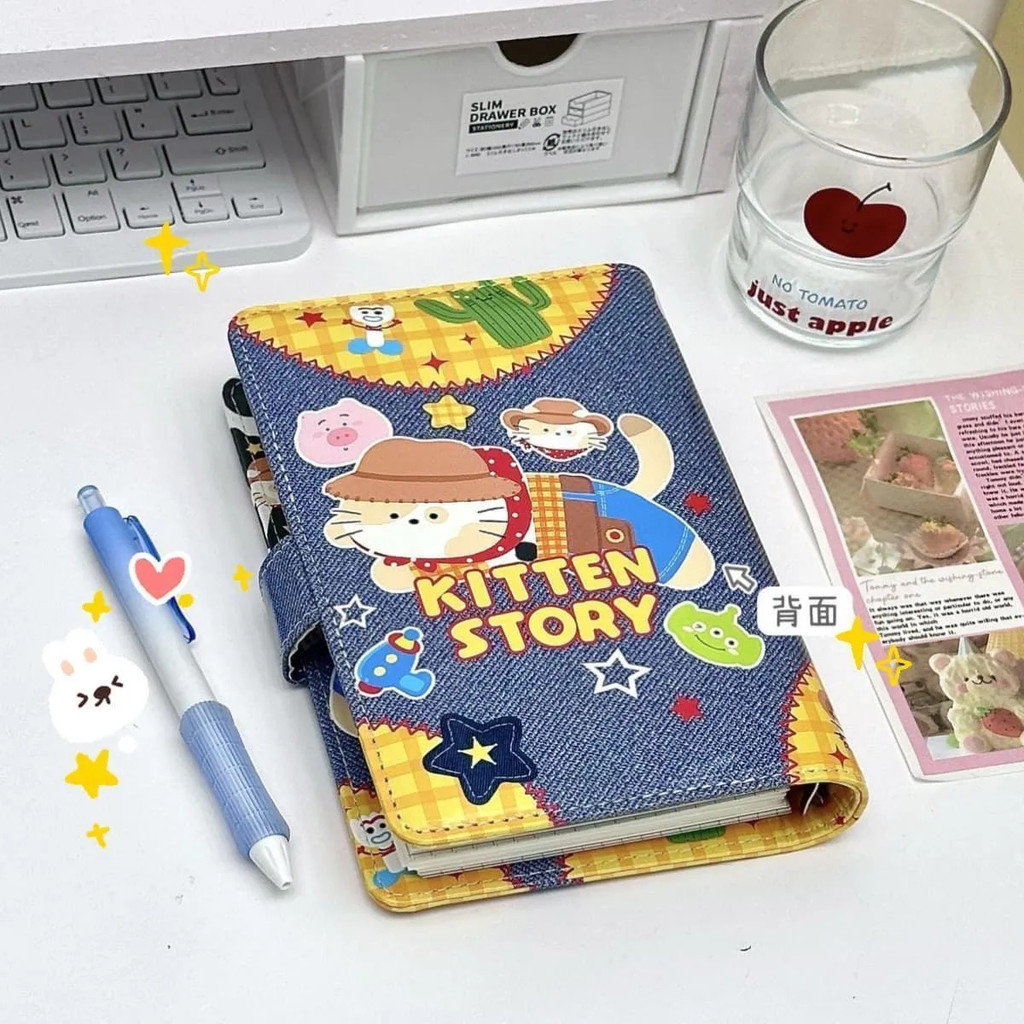 Kt kt Notebook Hoạt Hình a6 Mèo Con Cao Cấp Dễ Thương Notebook Ghi Chú Dễ Thương A6 Cao Bồi Notebook