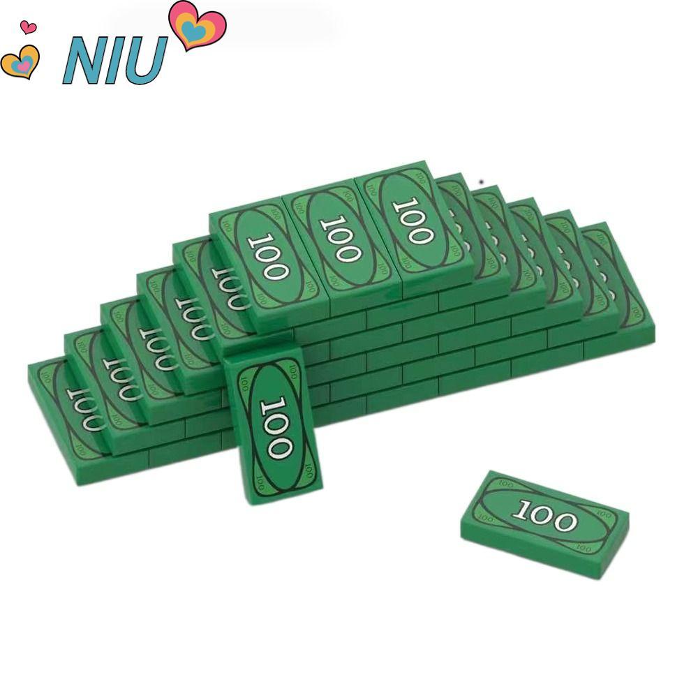 NIUYOUJS 20 chiếc Phụ kiện khối viên nhỏ, Đồ chơi khối xây dựng đô la tiền đô la Mỹ, Hot Funny Green