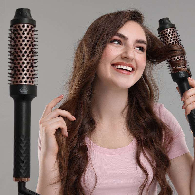 [SayMakerLace] Máy uốn tóc Ionic 2 trong 1 Máy uốn tóc chuyên nghiệp Bàn chải tạo kiểu làm nóng Bàn 