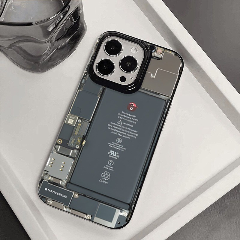 Ốp bảo vệ điện thoại di động mỏng màu đen trắng Thích hợp cho iPhone 11 13 Pro XR 15 Pro 16 Pro Max 