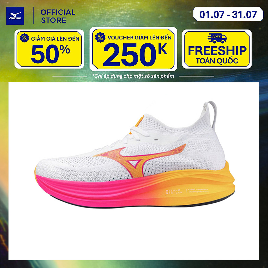 Giày Chạy Bộ Unisex Mizuno Mizuno Neo Zen - Trắng Vàng - J1GC258257