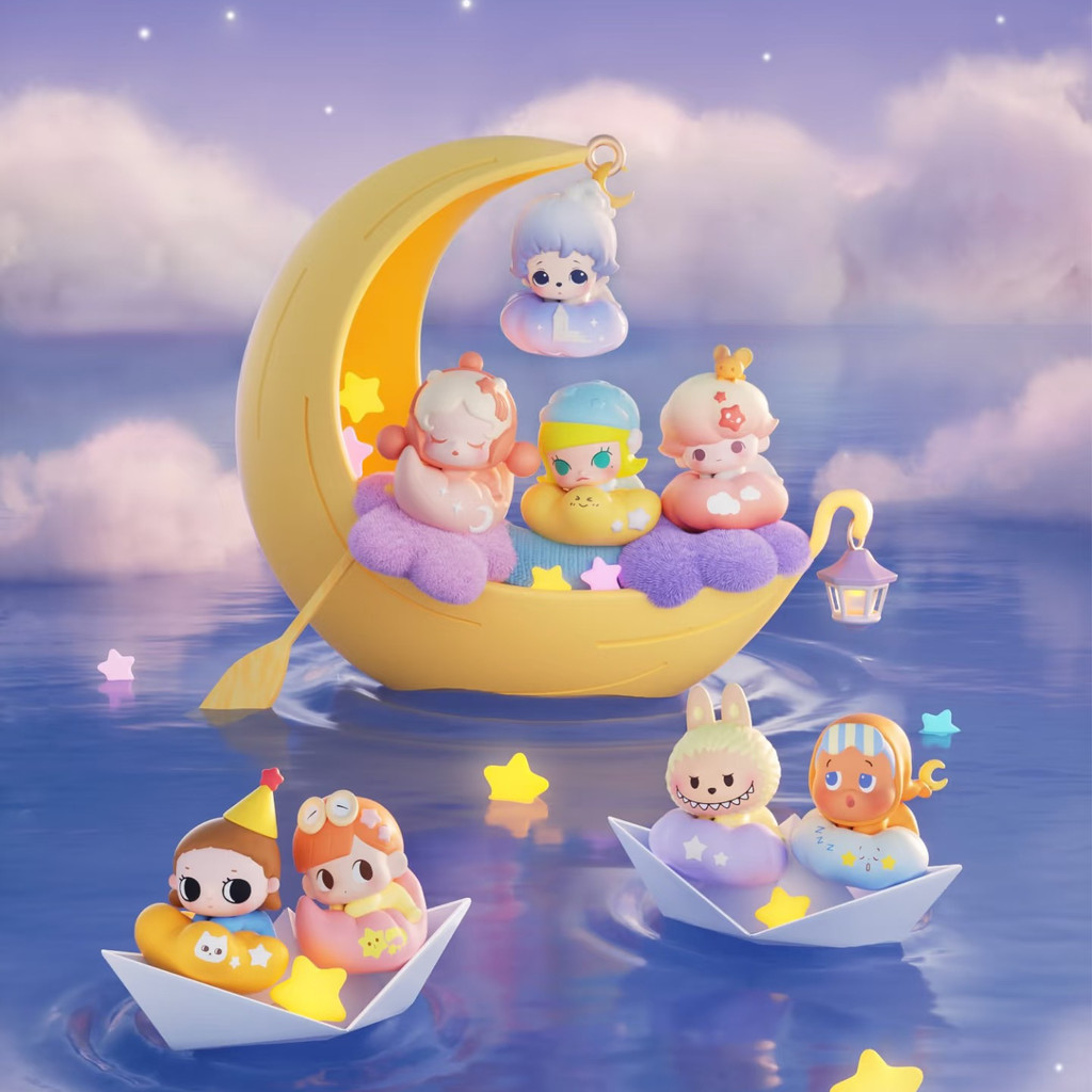 [Chính hãng] Popmart POP BEAN Good Night Sky Series MINI SP LABUBU DIMOO Hình Búp Bê Quà Tặng