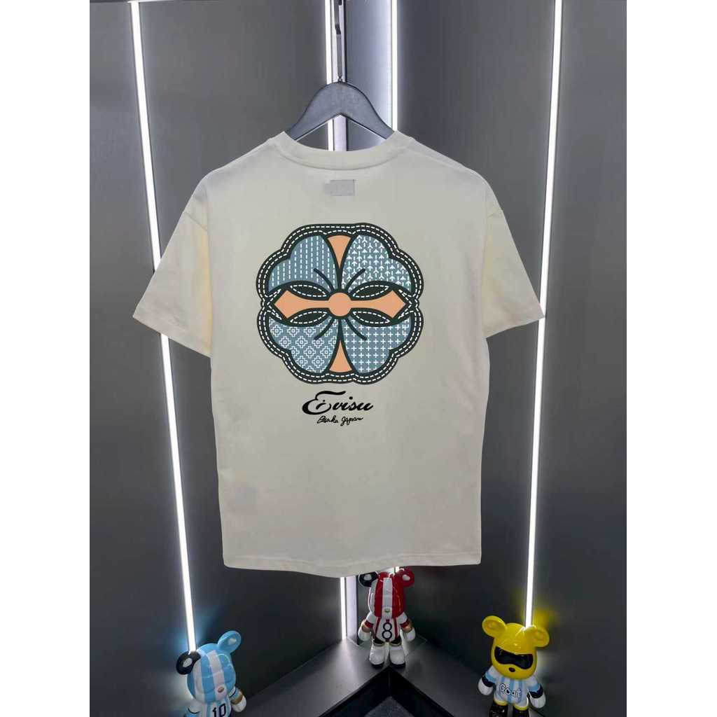 Áo thun Evisu / Áo thun Evisu in hình ngắn tay nam nữ Áo thun ngắn tay Áo thun dáng rộng Áo sơ mi đá