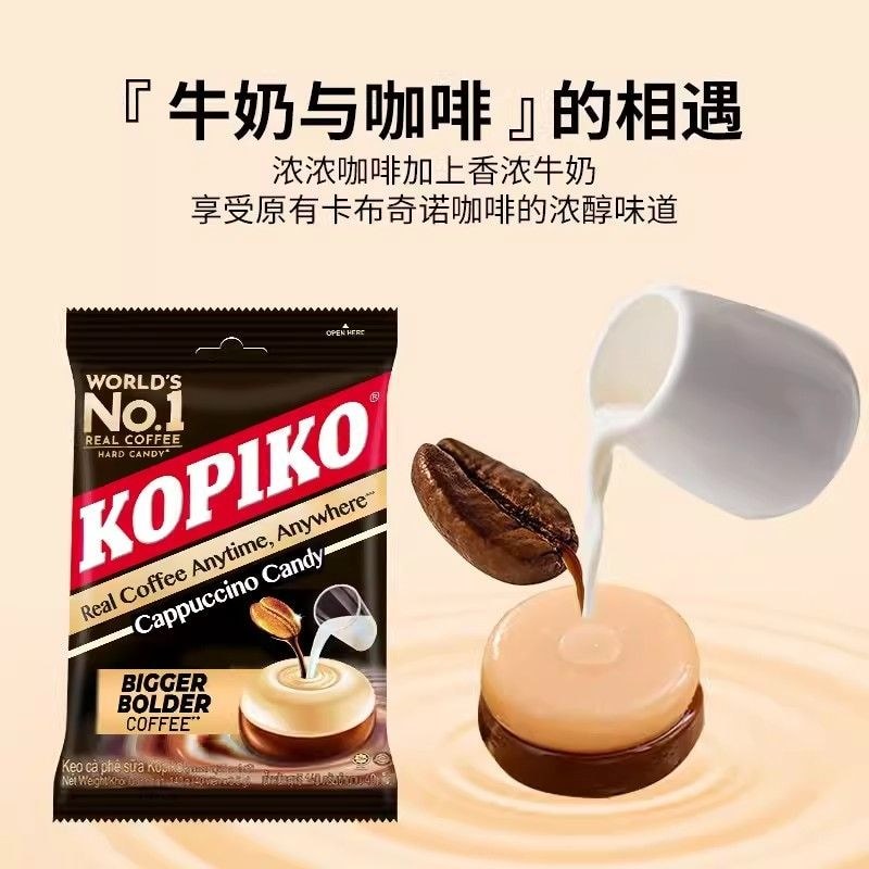 Indonesia Nhập Khẩu kopiko kopiko Cappuccino Hương Cà Phê Kẹo Hương Vị Nguyên Bản Kẹo Cứng Ăn Liền m
