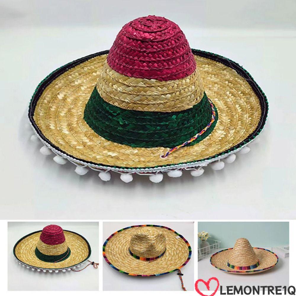 Mũ đi biển LEMONTREE Mexico, Mũ chống nắng Unisex, 58 ~ 60cm Carnival Sharp Hat Nam Nữ Ngoài Trời