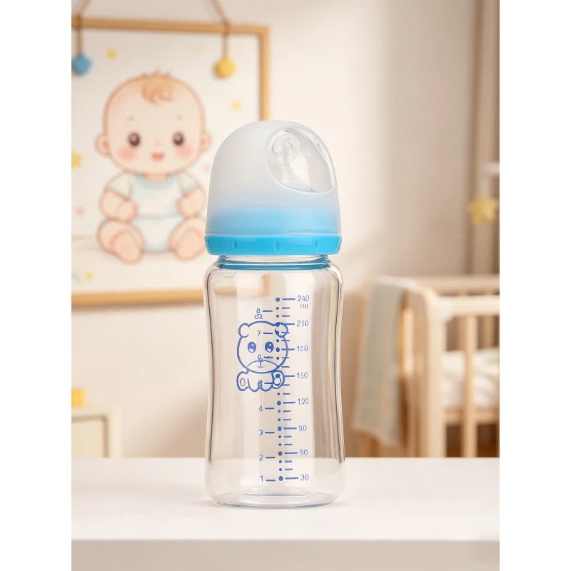 bình sữa cho bé bình sữa cho bé sơ sinh Bình sữa trẻ sơ sinh cỡ lớn, núm vú silicone sơ sinh chống đ