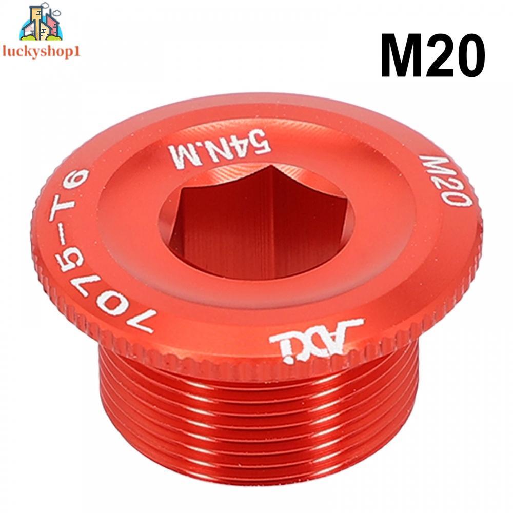 【HÀNG CÓ SẴN】Black Bicycle Crank Fastening Nut M10 Size Anode Red/Black Thread Color-BIG SALE