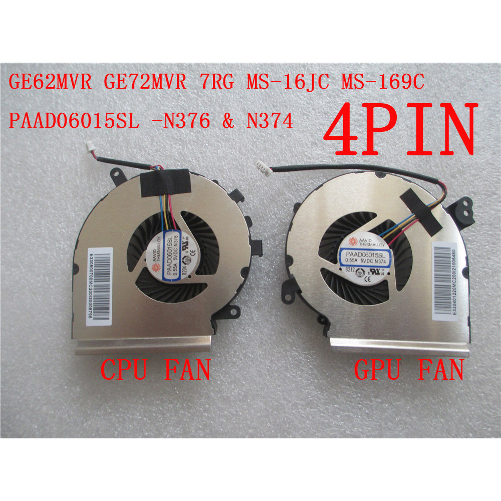 Quạt Làm Mát Thích Hợp Cho Quạt MSI GE72 GF75 GE40 GS70 GE76 GE77 GF63 GF65 Bán Chạy