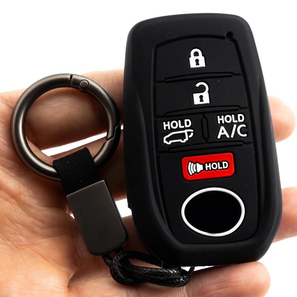 Silica Gel 5 Nút Chìa Khóa Ô Tô Fob Dây Xích Bao Dành Cho Xe Toyota RAV4 Prime bZ4X Subaru Solterra 