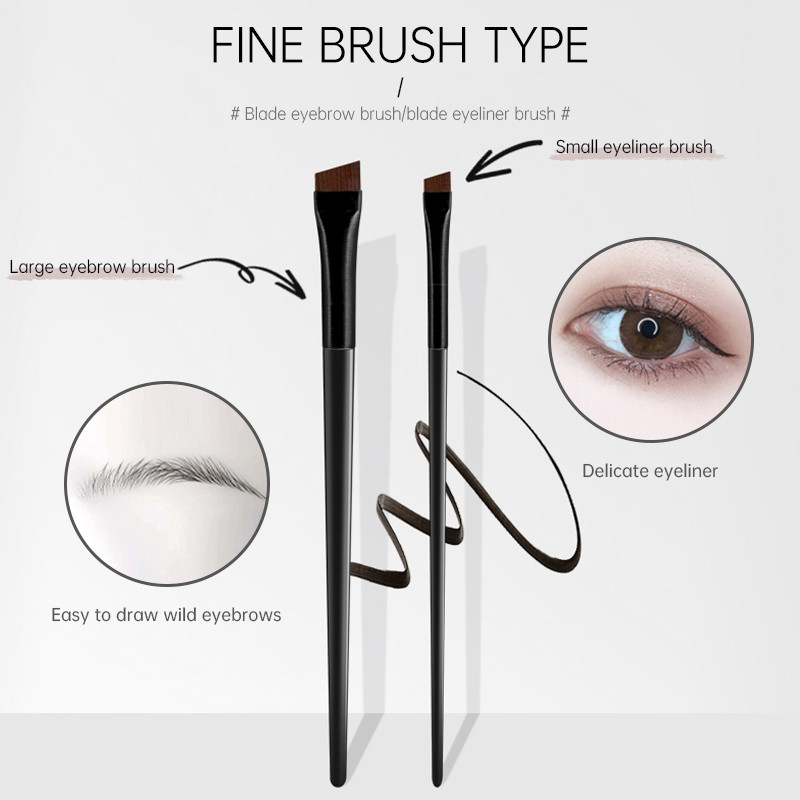 ✨✨Phụ Nữ Trang Điểm Mặt Sợi Mắt Fine xiên Đầu Lông Mày Bàn Chải Bút Kẻ Mắt FBrushes Dụng Cụ Trang Đi