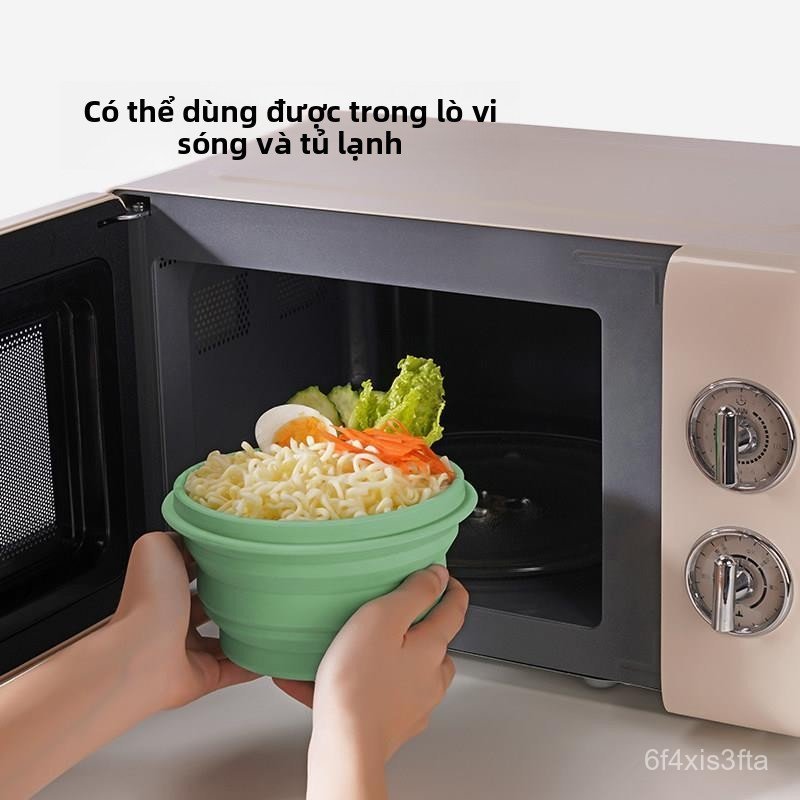 Cốc bát silicone gấp gọn du lịch an toàn thực phẩm cắm trại dã ngoại msquare tiện lợi