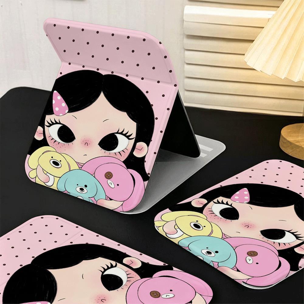 Gương gấp mini họa tiết gấu hoa bông hồng gương soi mặt dễ thương nữ sinh shop giao nhanh