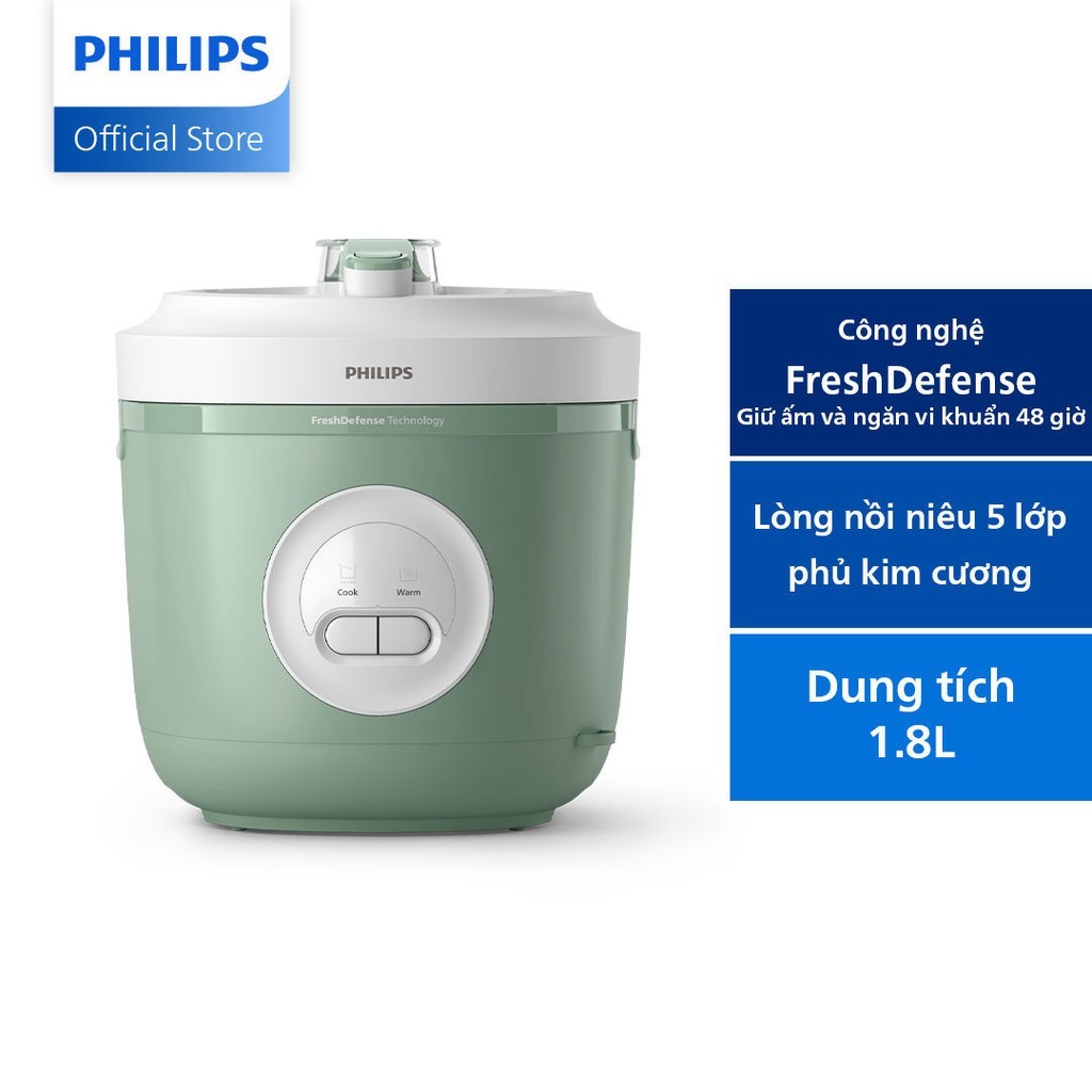 Sale-Nồi cơm nắp gài Philips 1.8 lít HD3212/32 chính hãng 100% trưng bày mới 99% Bảo hành 12 tháng -