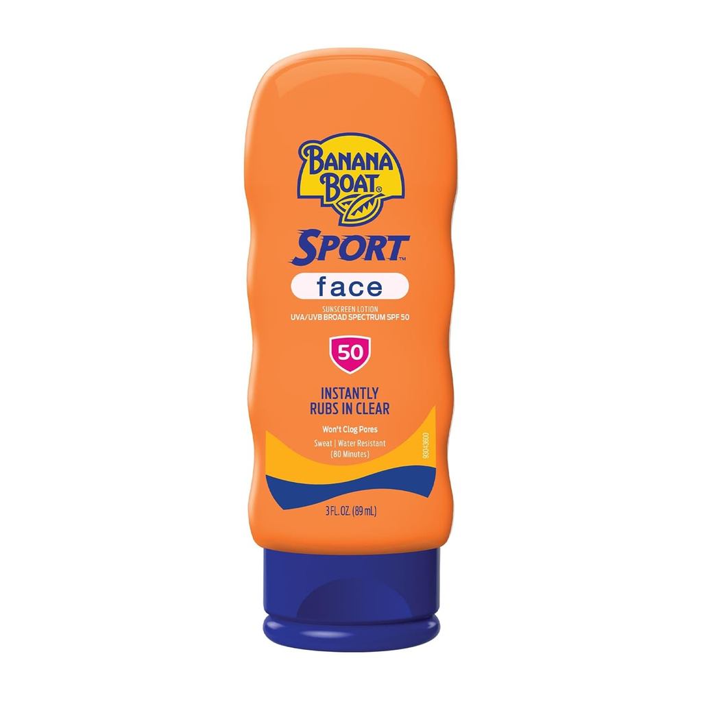 Hàng mới Hot Banana Boat Sport Kem chống nắng cho mặt, SPF 50, 3Fl Oz, Kem chống nắng thuyền chuối S