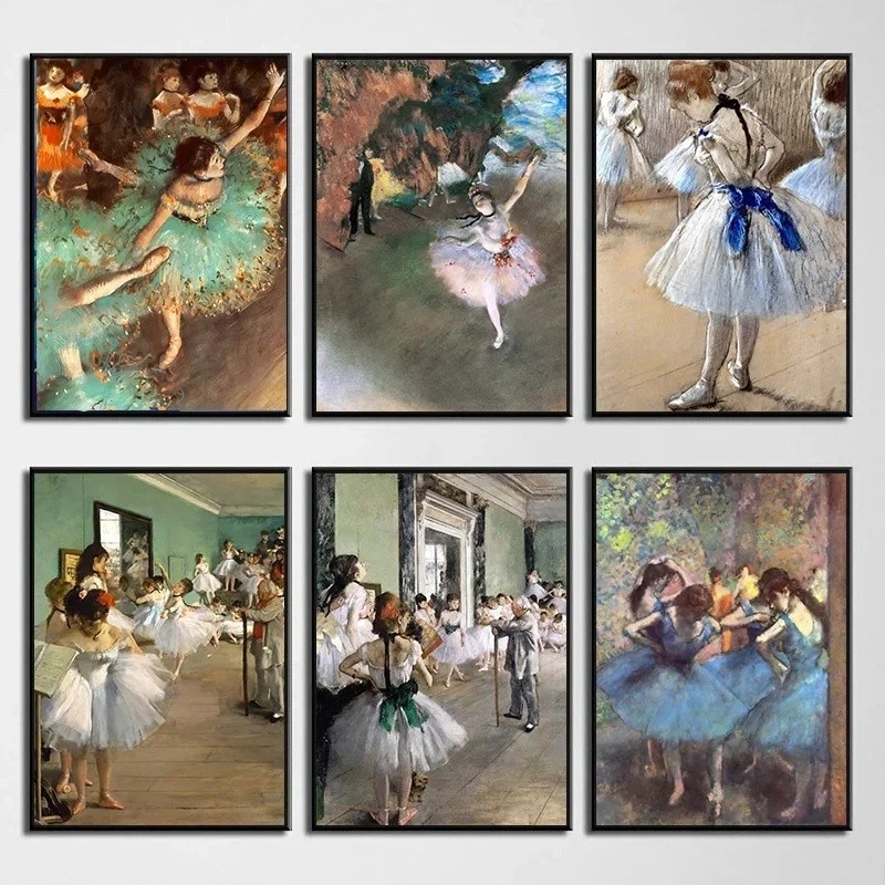 Edgar Degas Ngôi Sao Vũ Công Trên Sân Khấu Ấn Tượng Ballerina Chân Dung Vải In Cho Trang Trí Tường N