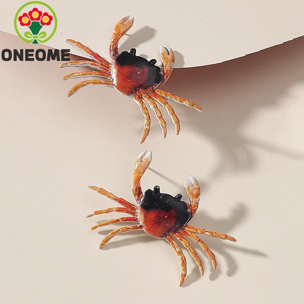 ONEOME Bông Tai Cua Hồng, Bông Tai Cua Cổ Điển Sáng Tạo, Cá Tính Độc Đáo Trang Sức Cua Móng Vuốt Bôn