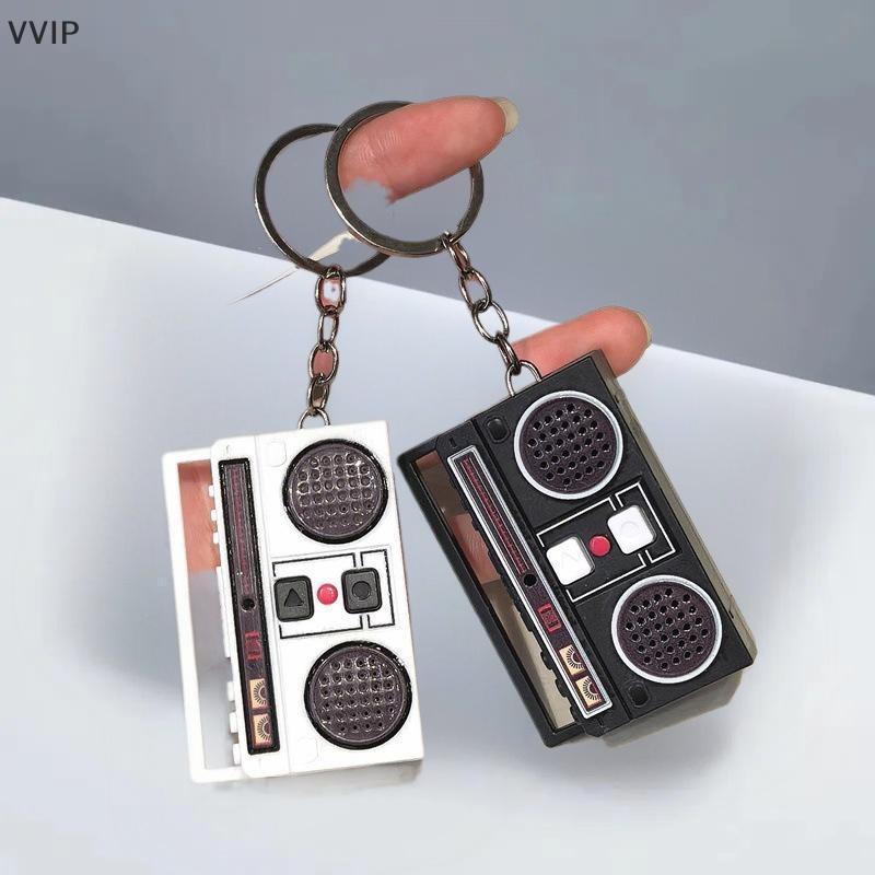 Vvvn Mini Ghi Âm Mặt Dây Chuyền Móc Khóa Sáng Tạo Radio Ghi Âm Đồ Chơi Âm Nhạc Vật Trang Trí Quà Tặn