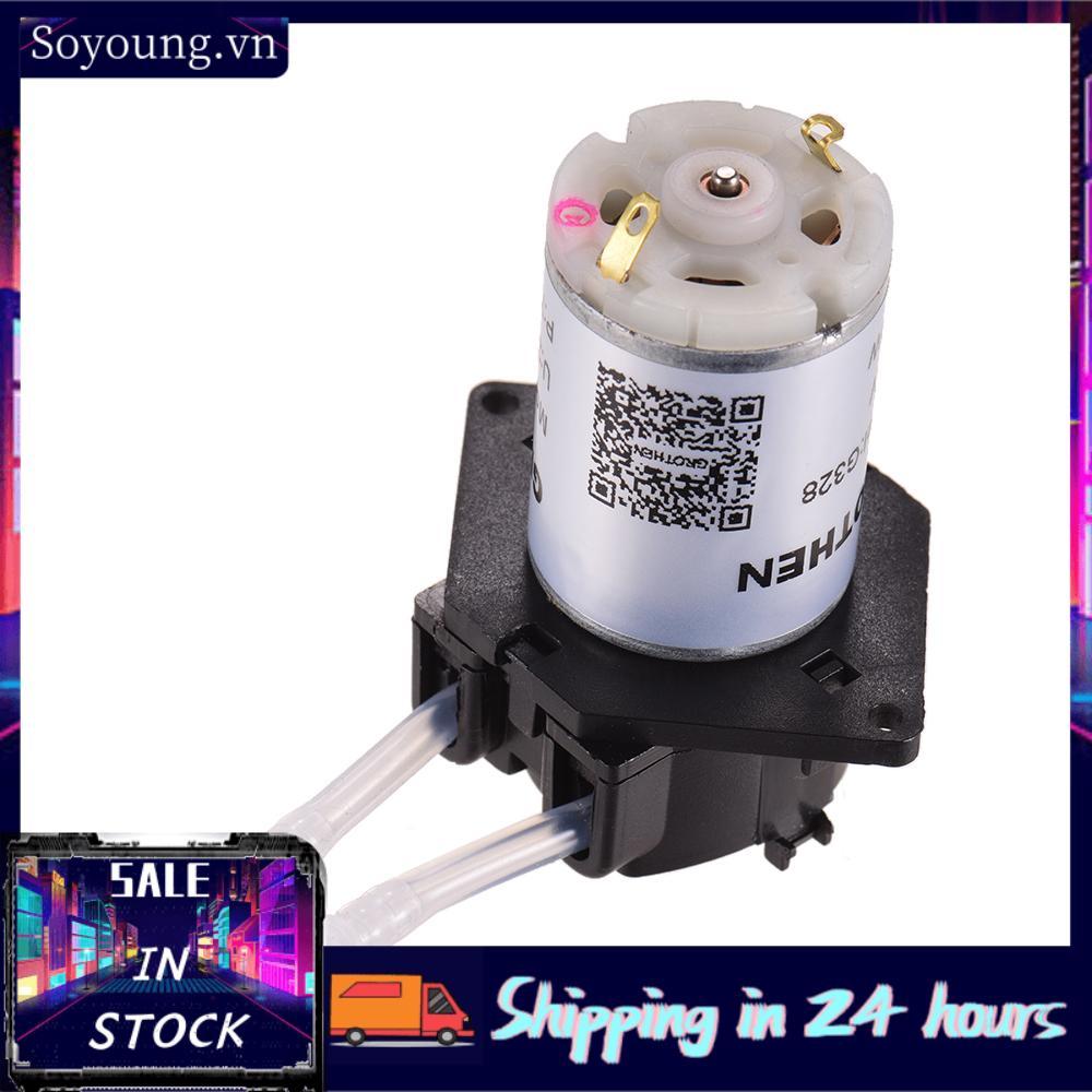 Soyoung Bơm định lượng nhu động 24V Chất lỏng tự mồi nhỏ không có van bịt kín Thay thế ống dễ dàng C
