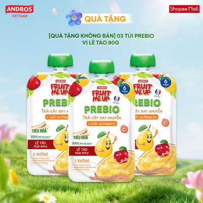 [Quà Tặng Không Bán] 3 Túi Prebio Vị Lê Táo 80G x 3