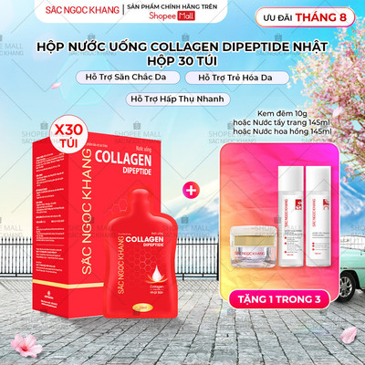 Nước Uống Đẹp Da Collagen Dipeptide Sắc Ngọc Khang (Hộp 30 Túi) - Cải Thiện Nếp Nhăn, Dưỡng Da Tươi Trẻ