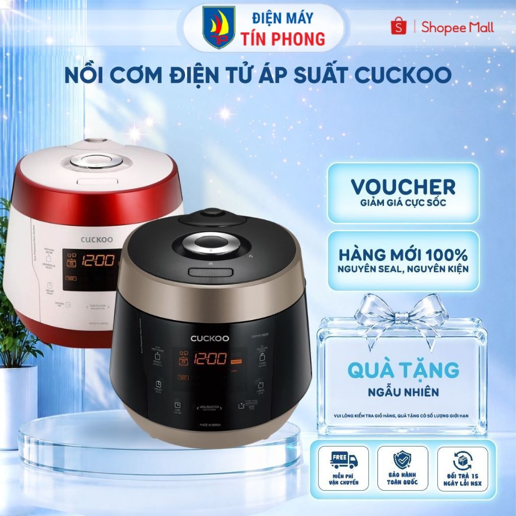 Nồi Cơm Điện Tử Áp Suất Cuckoo CRP-PK1000S/P2RDVNCV - CRP-PK1000S/BKCGVNCV  | BH chính hãng