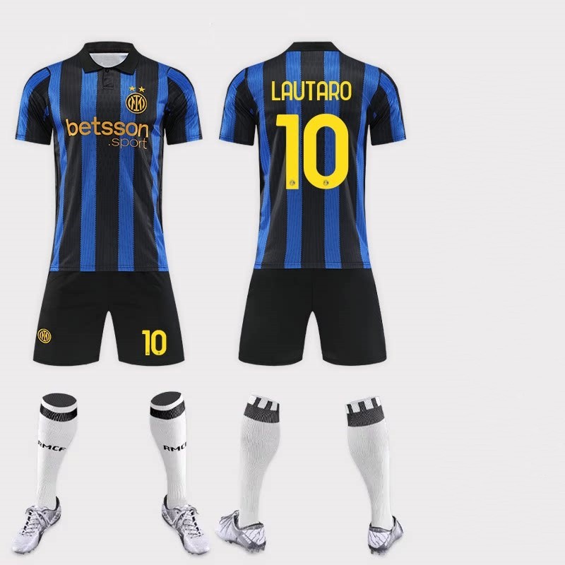 Bộ dụng cụ bóng đá dành cho người lớn và trẻ em 2026-27 Áo thi đấu sân nhà Inter Milan mới, tùy chỉn